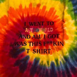 Tie dye Astroworld t shirt